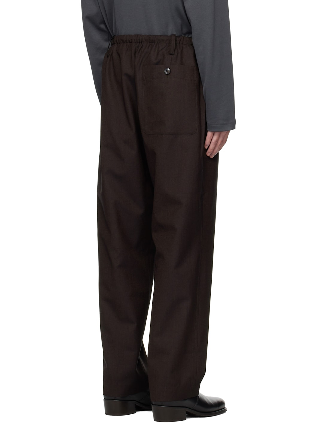 Brown Drawstring Trousers - 3