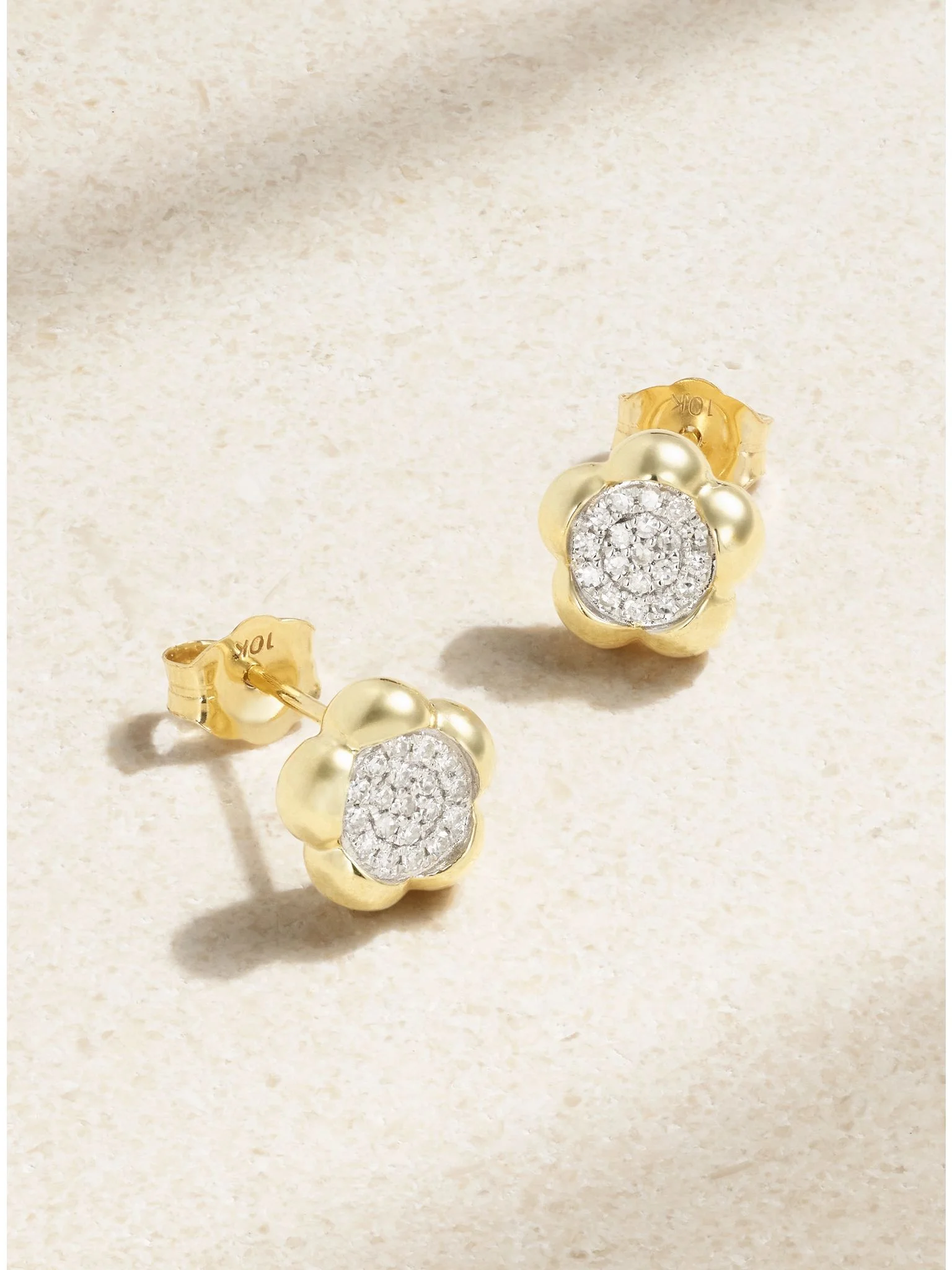 Crosby 10-karat gold diamond earrings Gold - 1
