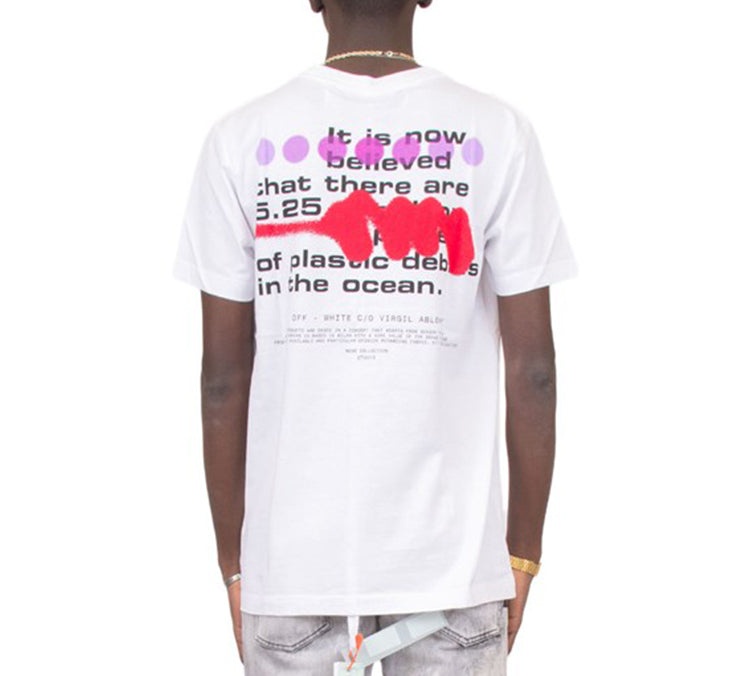 Off-White Alphabet Slogan Printing Short Sleeve White OMAA027S201850060188 - 5