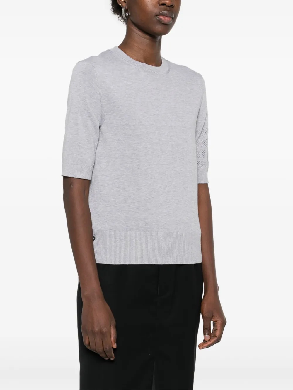 THOM BROWNE - Women Jersey Stitch Short Sleeve Tee - 2