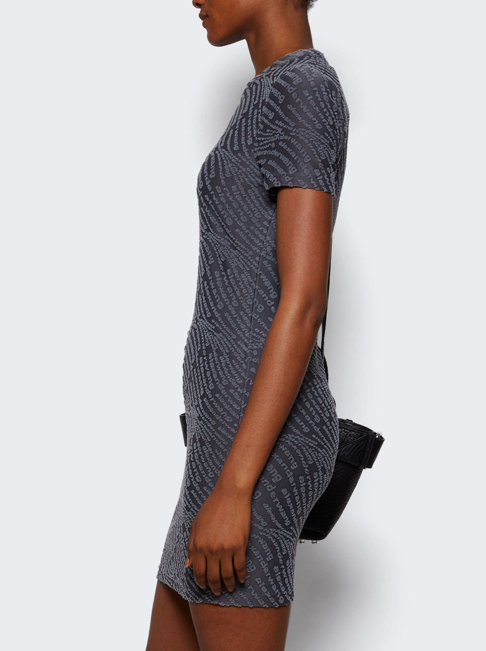 Jacquard Logo Mini Dress Graphite - 4