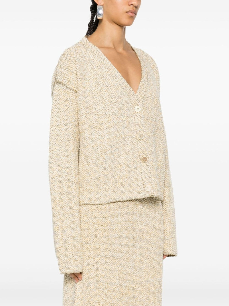 metallic-embellished tweed cardigan 3