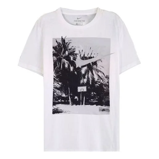 Nike Stadium Printing Round Neck Short Sleeve White CD1295-100 - 1