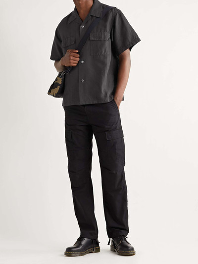 Chimala Camp-Collar Herringbone Ramie and Cotton-Blend Shirt outlook