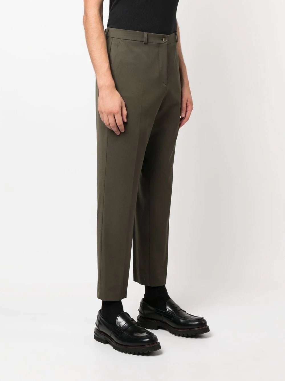 cropped straight-leg trousers - 3