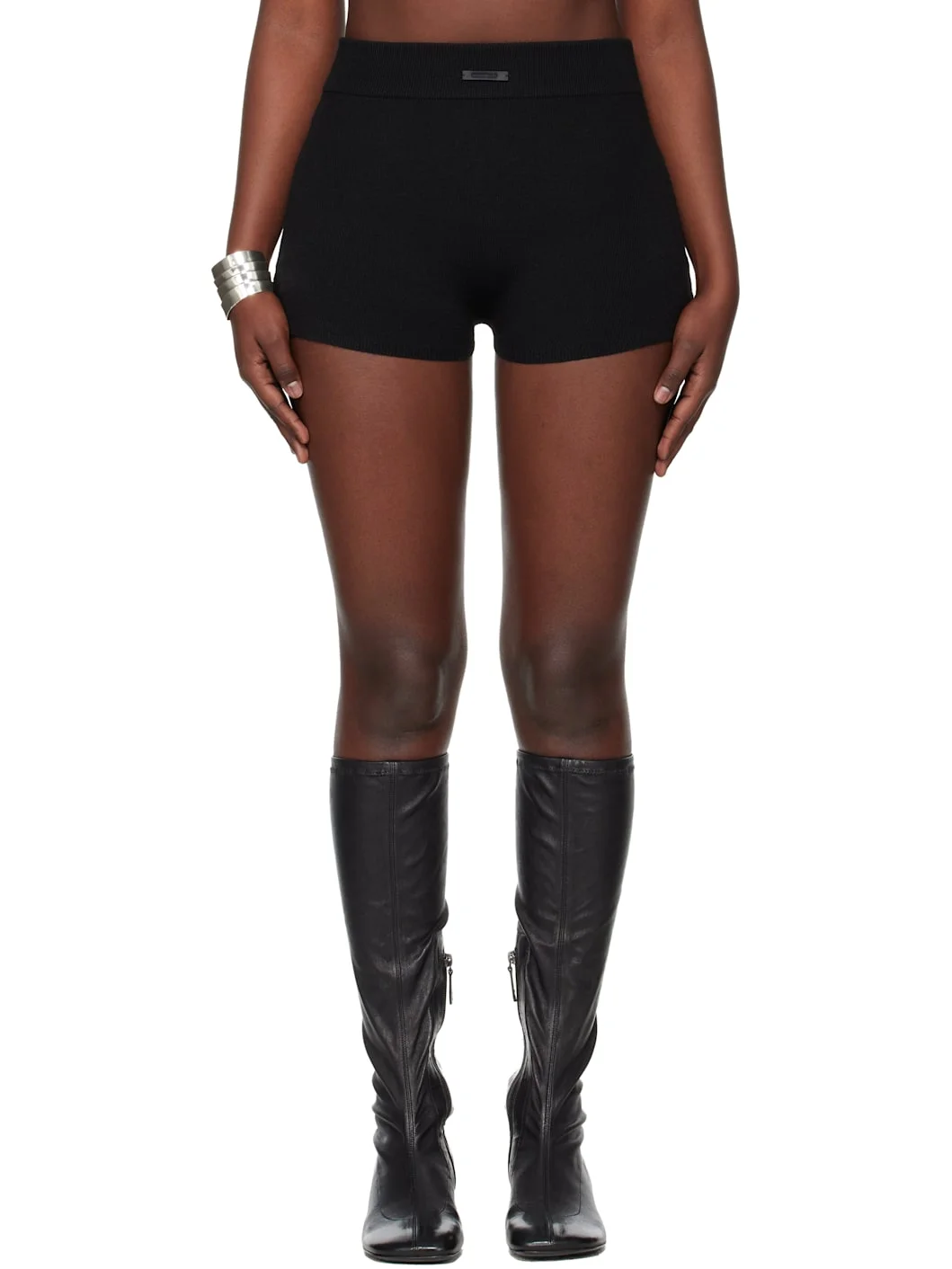 Black Holiday Rib Boy Shorts - 1
