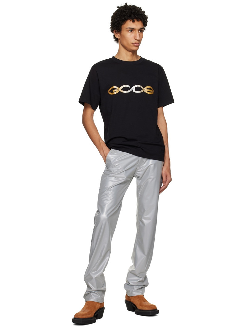 GCDS Black Reflective T-Shirt outlook