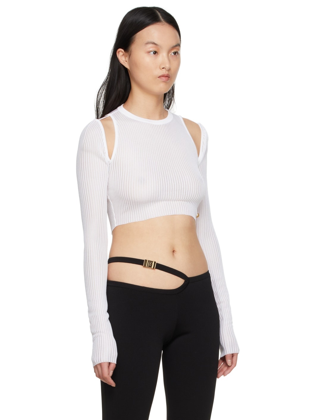 White Viscose Sweater - 2