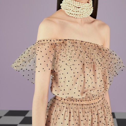 Gucci Polka Dot Sleeveless Tulle Dress - 2