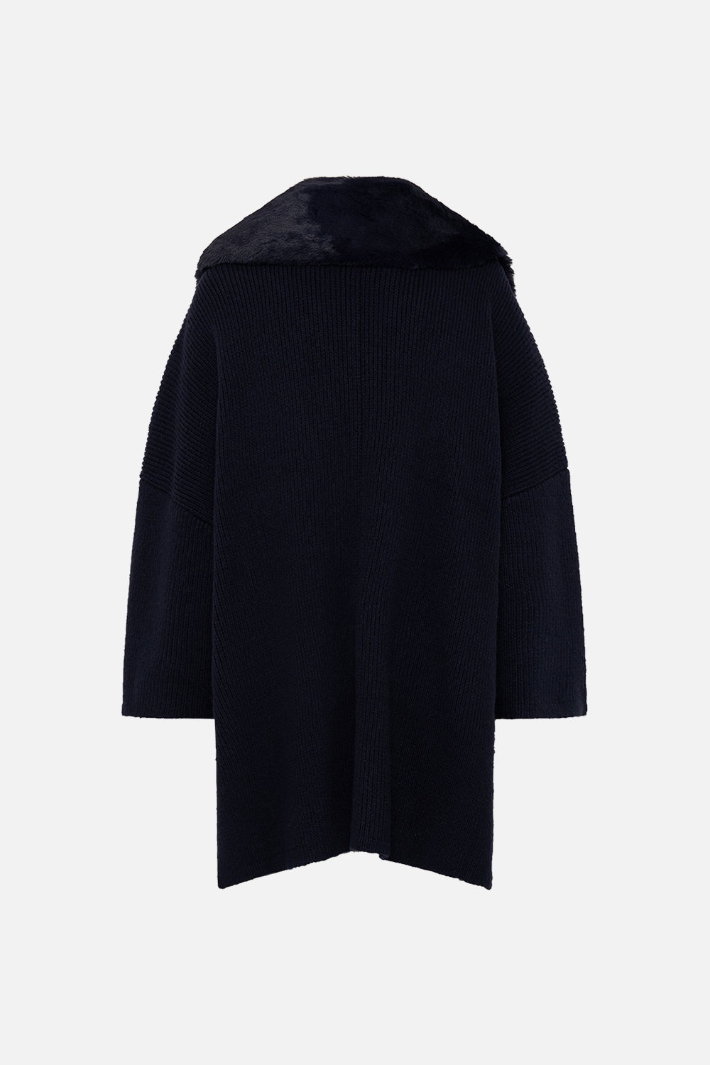 KNIT RELAXED LAYER WITH FAUX FUR - 7