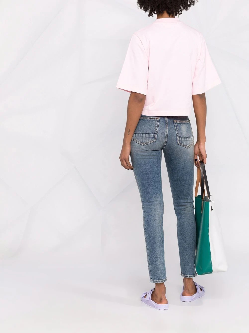 logo-patch denim jeans - 6