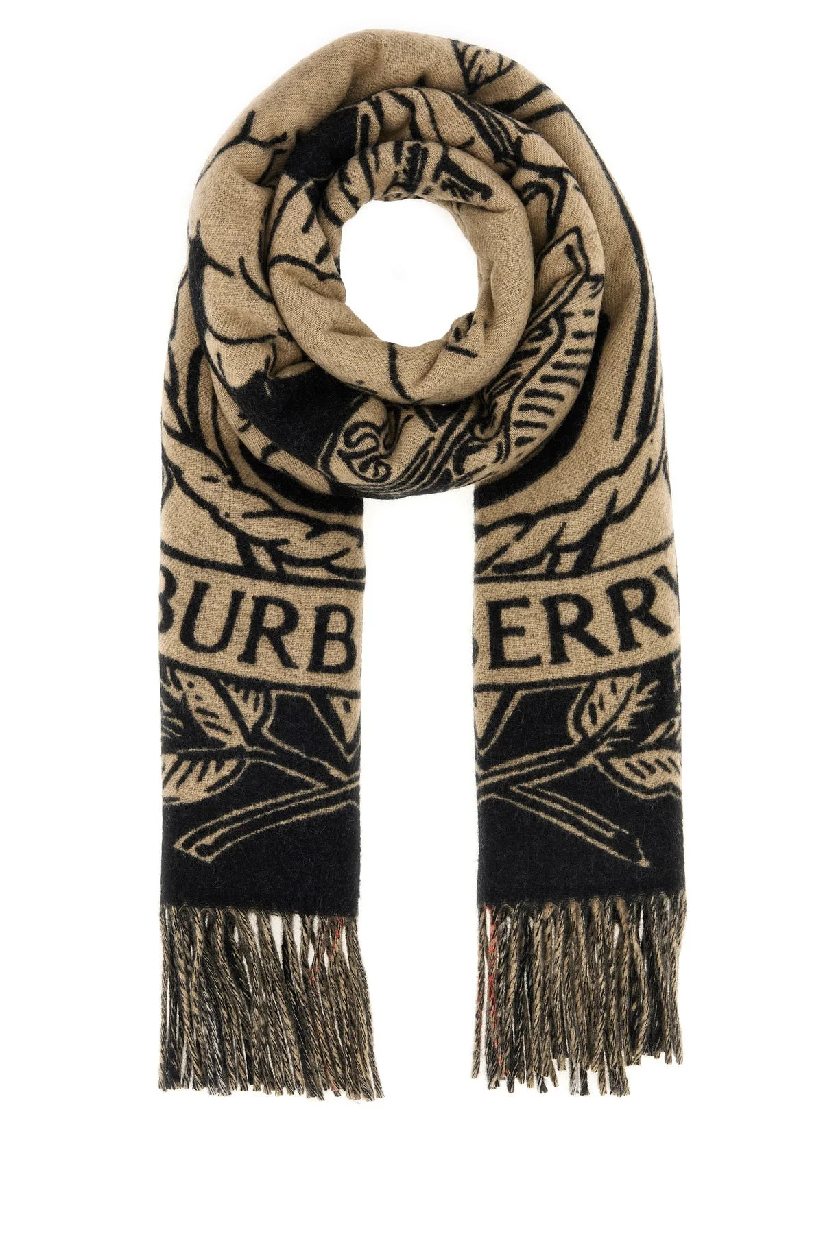 Embroidered cashmere scarf - 1