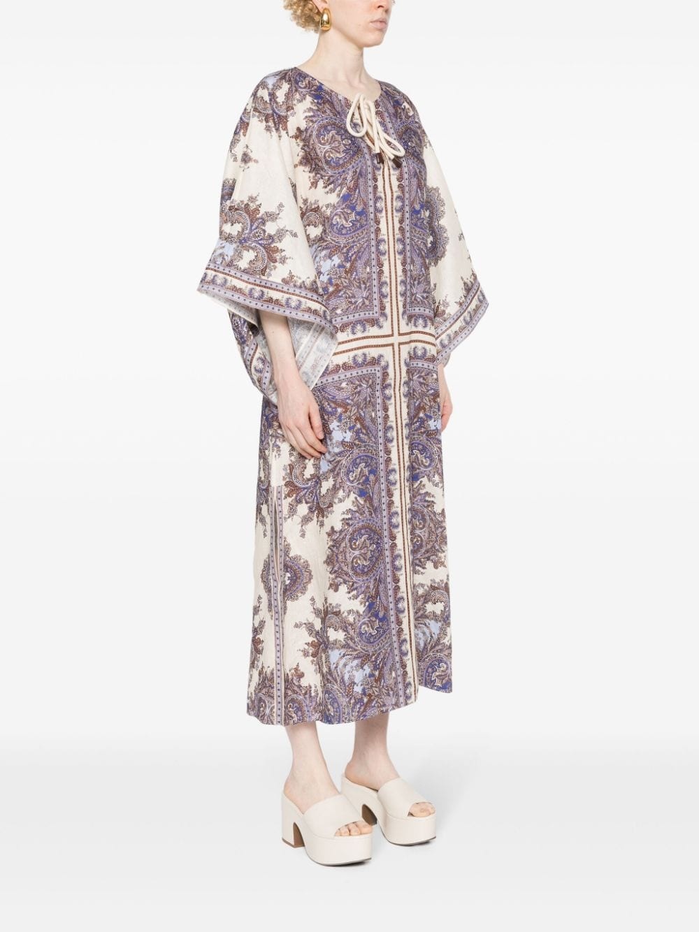 Ottie linen kaftan dress - 3
