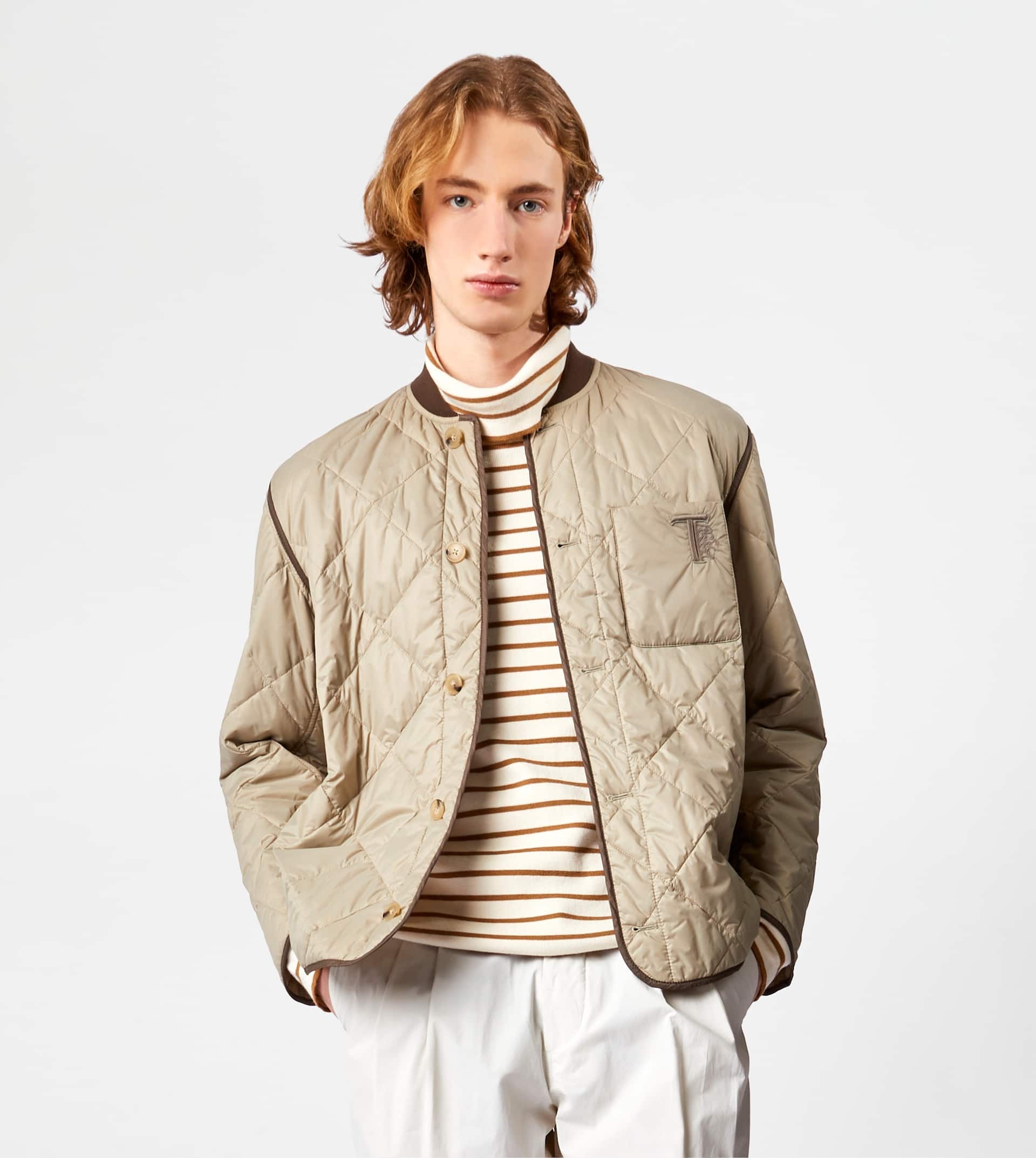 QUILTED JACKET - BEIGE - 6