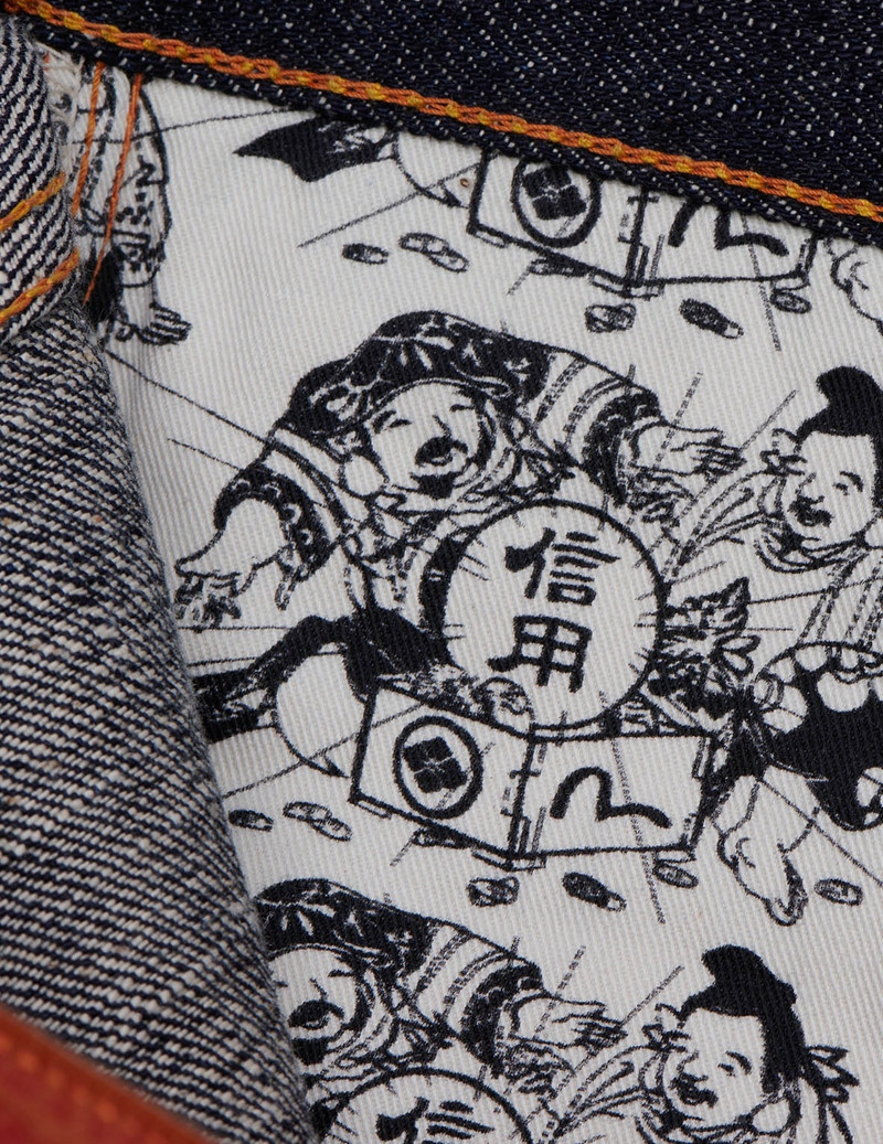 HANDPAINTED SEAGULL SLIM TAPERED FIT RAW DENIM SELVEDGE JEANS 7