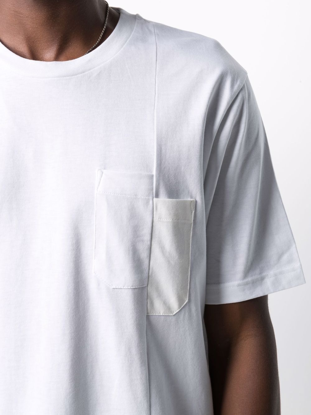 Green Label skewed-pocket T-shirt - 5