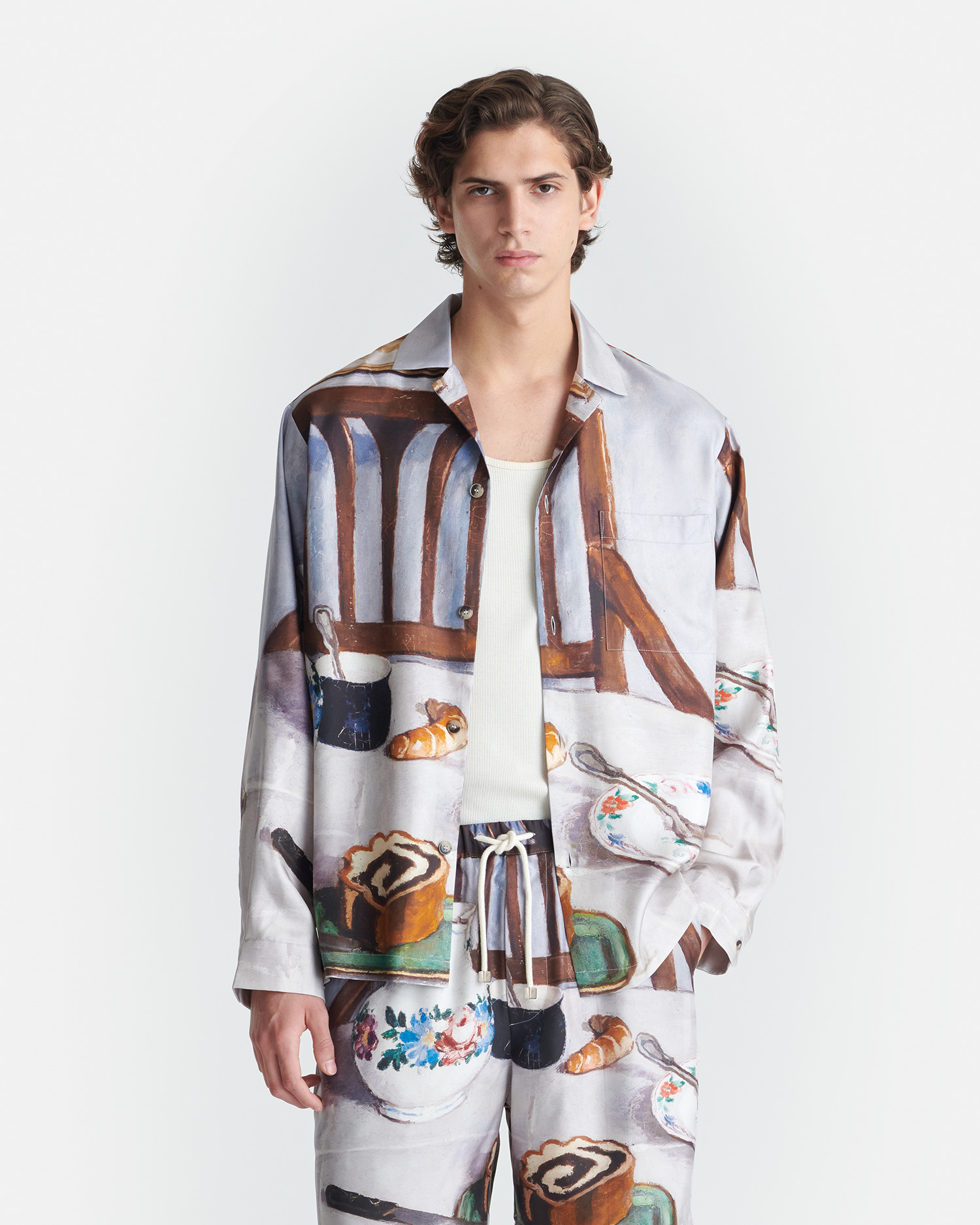 Printed Silk Twill Shirt - 6