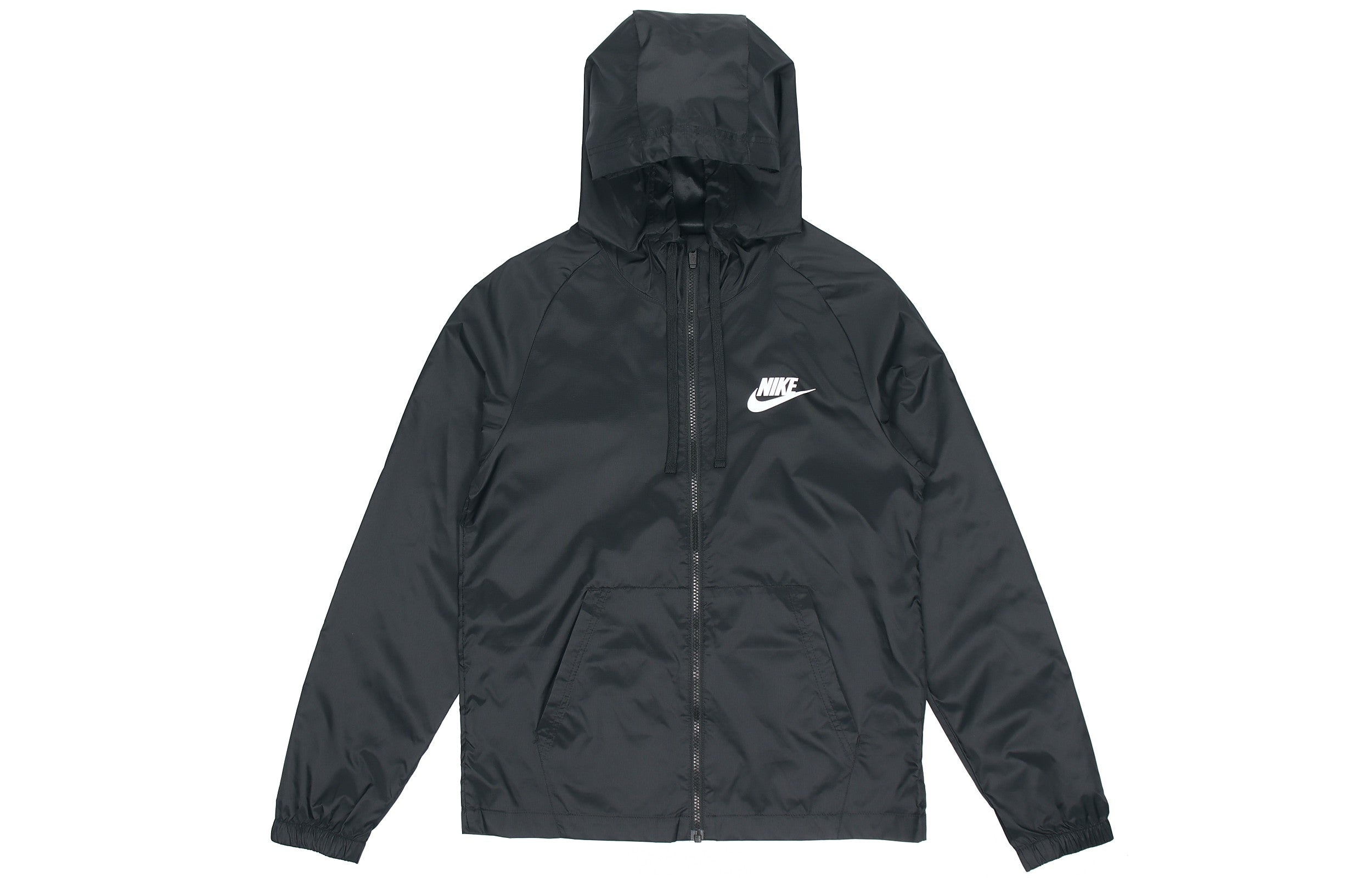 Nike Back Large Logo Zipper hooded track Jacket Black CZ8677-010 - 1