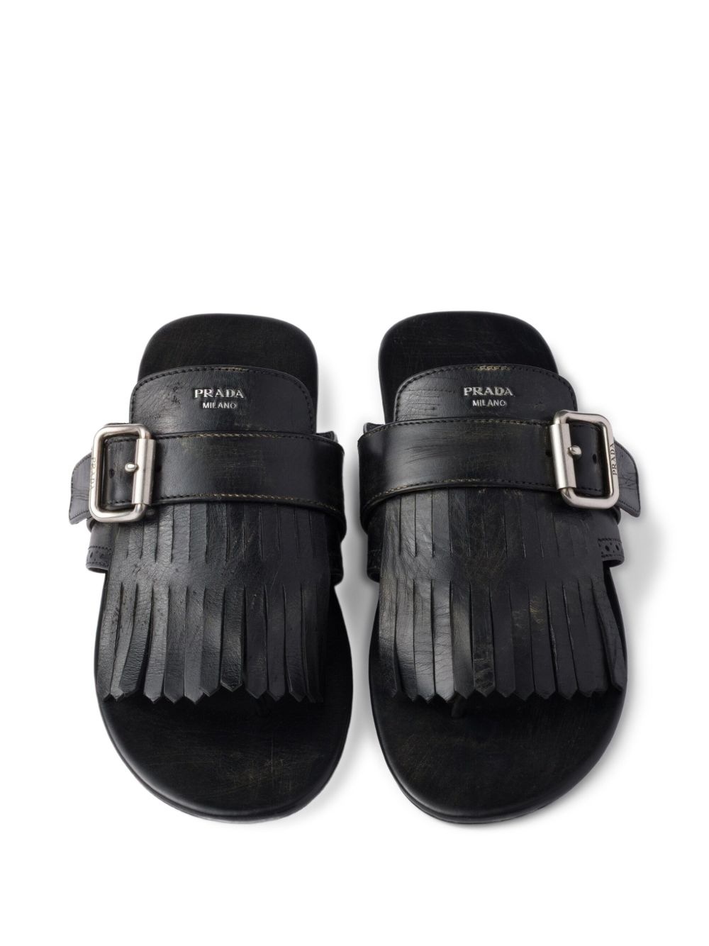 Shuffle leather thong sandals - 5
