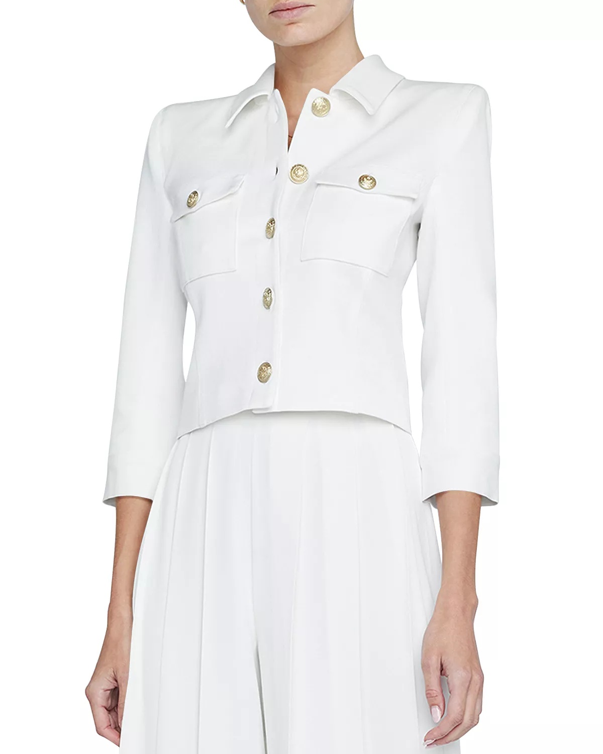 Kumi Button Front Crop Jacket - 1
