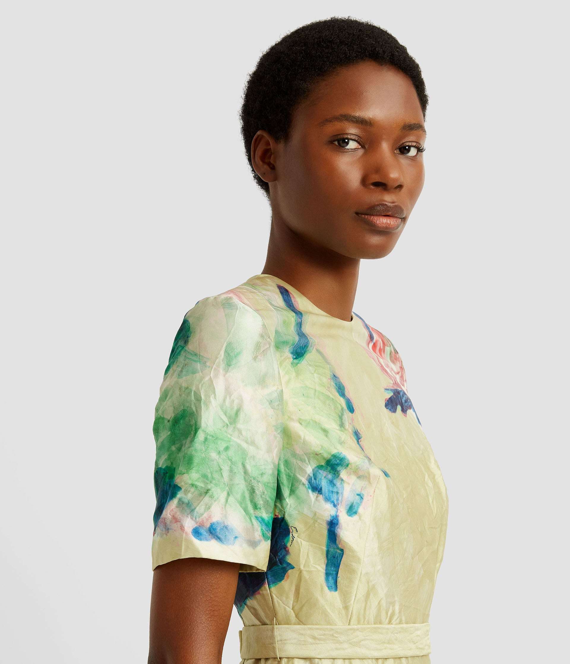 SHORT SLEEVE MIDI DRESS - 5