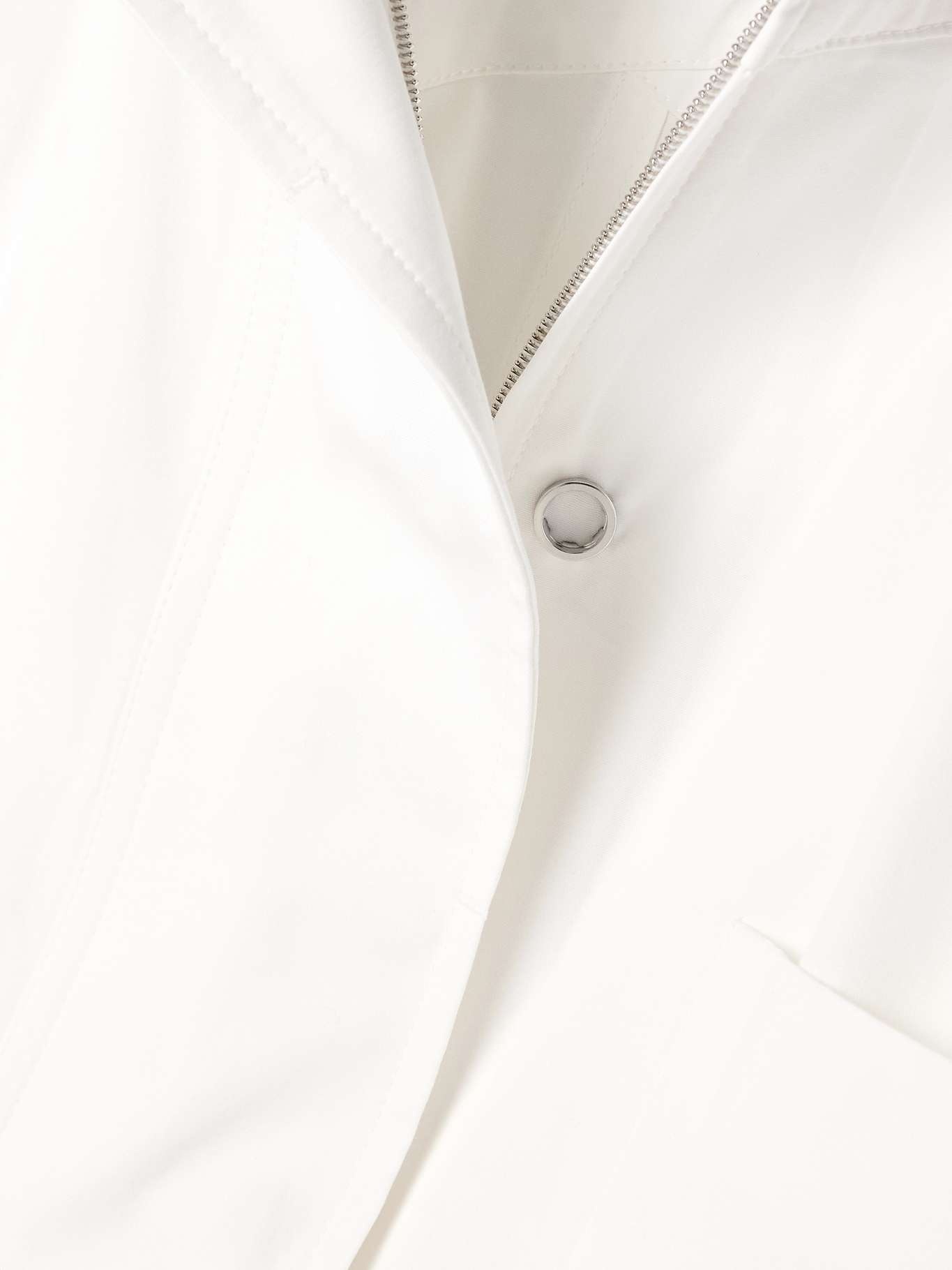 Belted cotton-poplin shirt White - 5