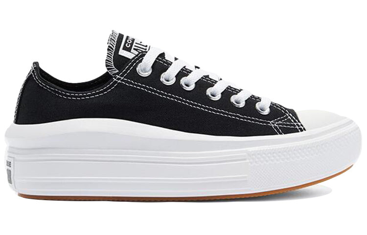 (WMNS) Converse Chuck Taylor All Star Move Low 'Black' 570256C - 2