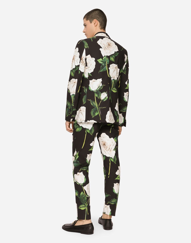 Rose-print cotton Taormina-fit suit - 2