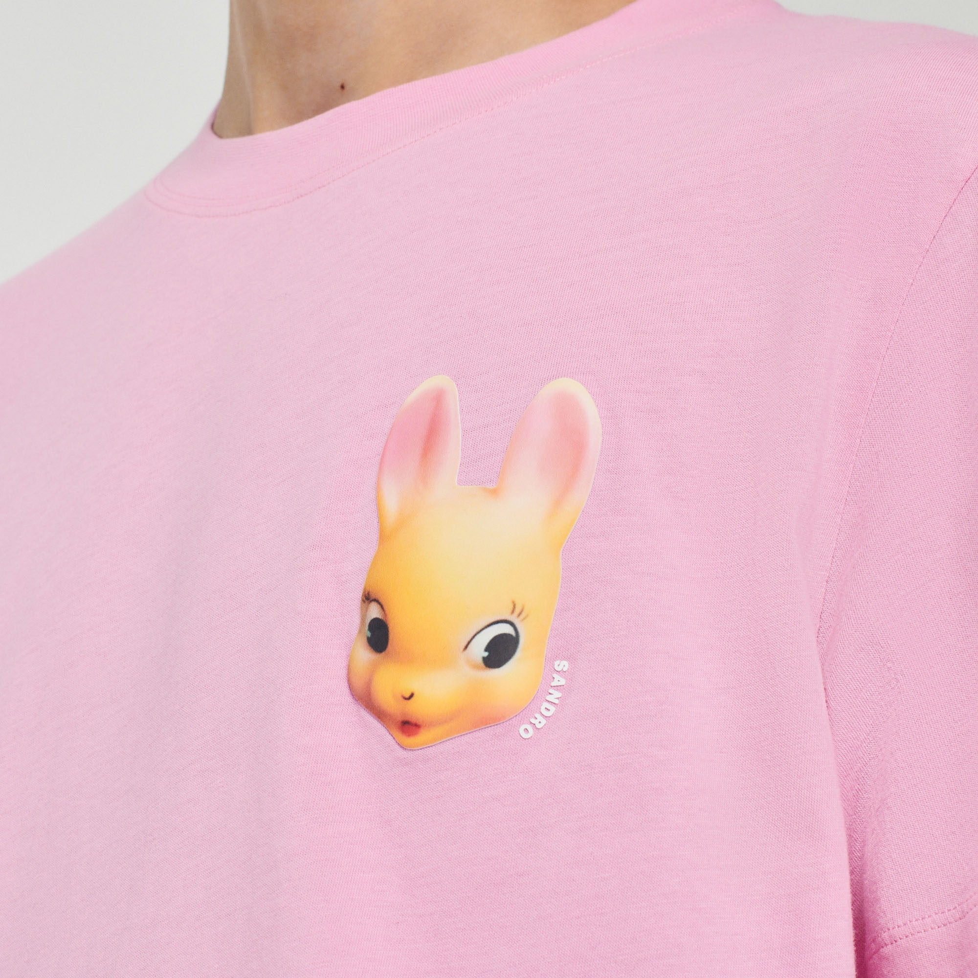 Rabbit print T-shirt - 4