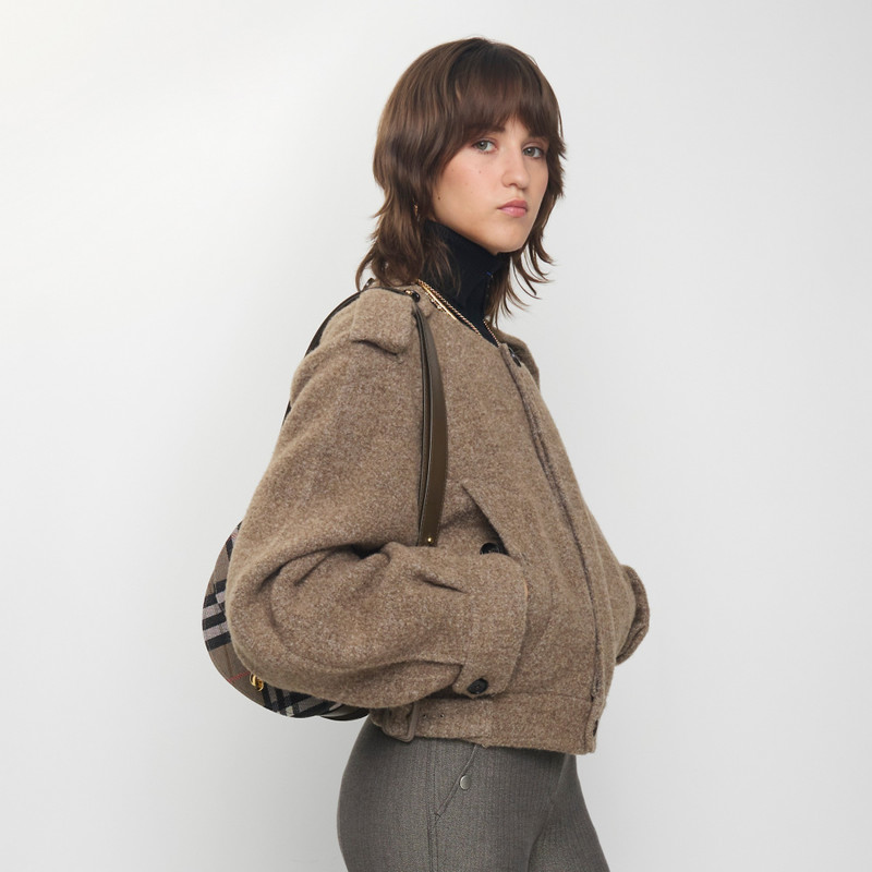 Detachable Scarf Wool Blend Jacket 5