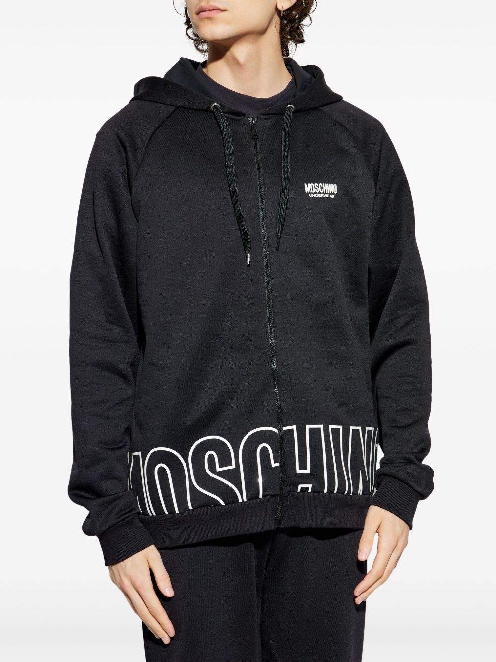 logo-print hoodie - 3