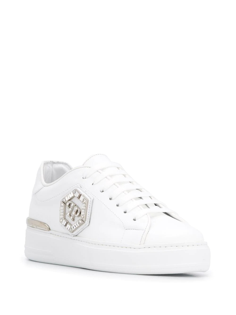 logo embellished sneakers - 2