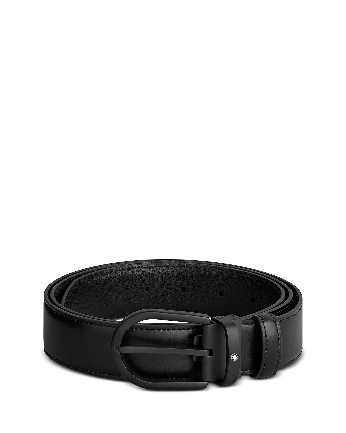 Men's Black Leather Belt - 1