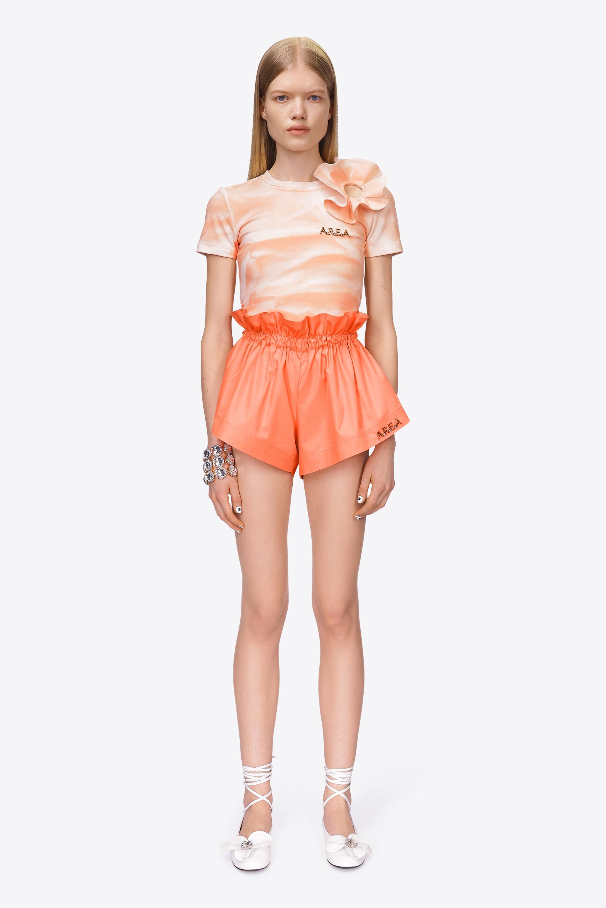 RUFFLE WAIST TRACK SHORT - 3