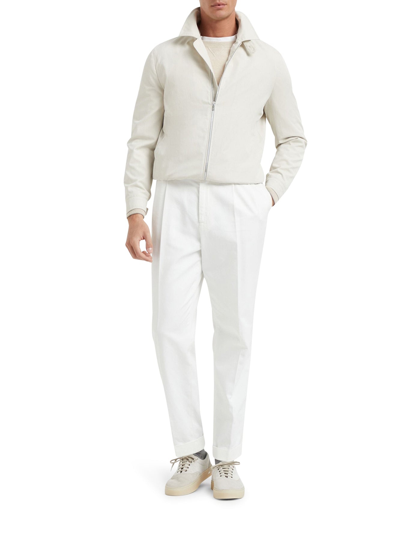 Brunello Cucinelli JACKET WITH COLLAR AND ZIP | suitnegozi