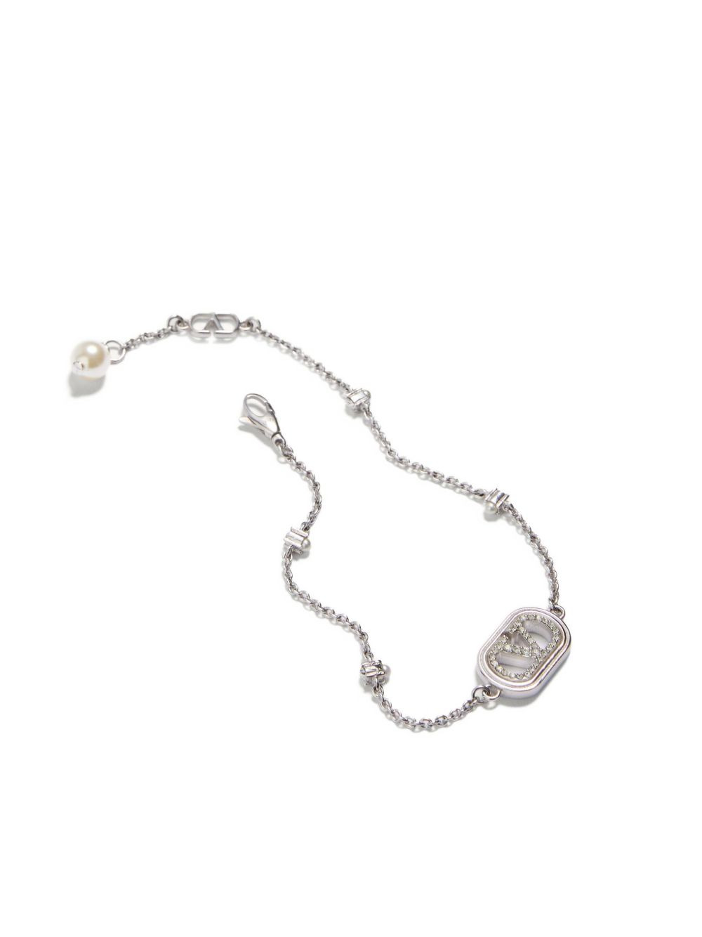 VLOGO SIGNATURE BRACELET IN METAL, PEARLS AND SWAROVSKI® CRYSTALS - 3