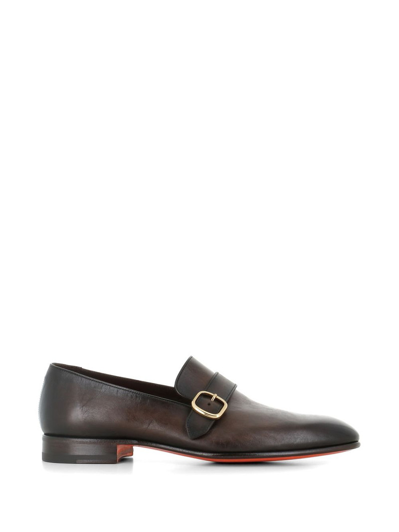 buckle-fastening leather loafers 1