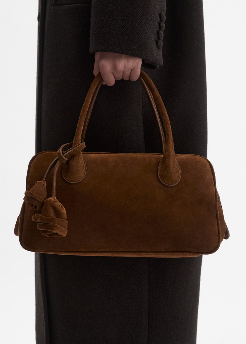 Brigitte in camel suede with flower charm 6