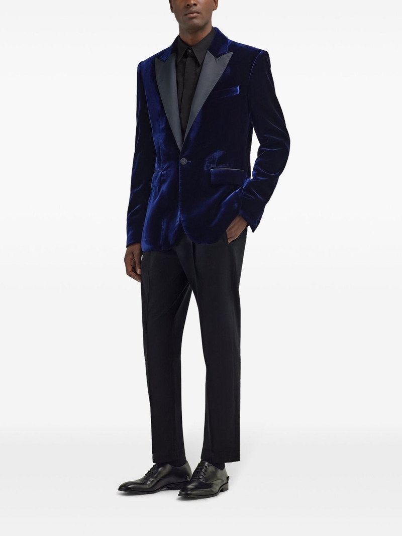 Roberto Cavalli velvet slim fit blazer outlook