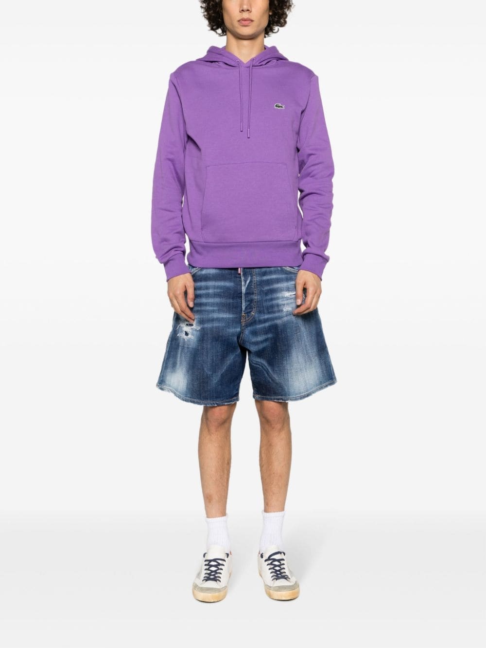 logo-embroidered cotton-blend hoodie - 2