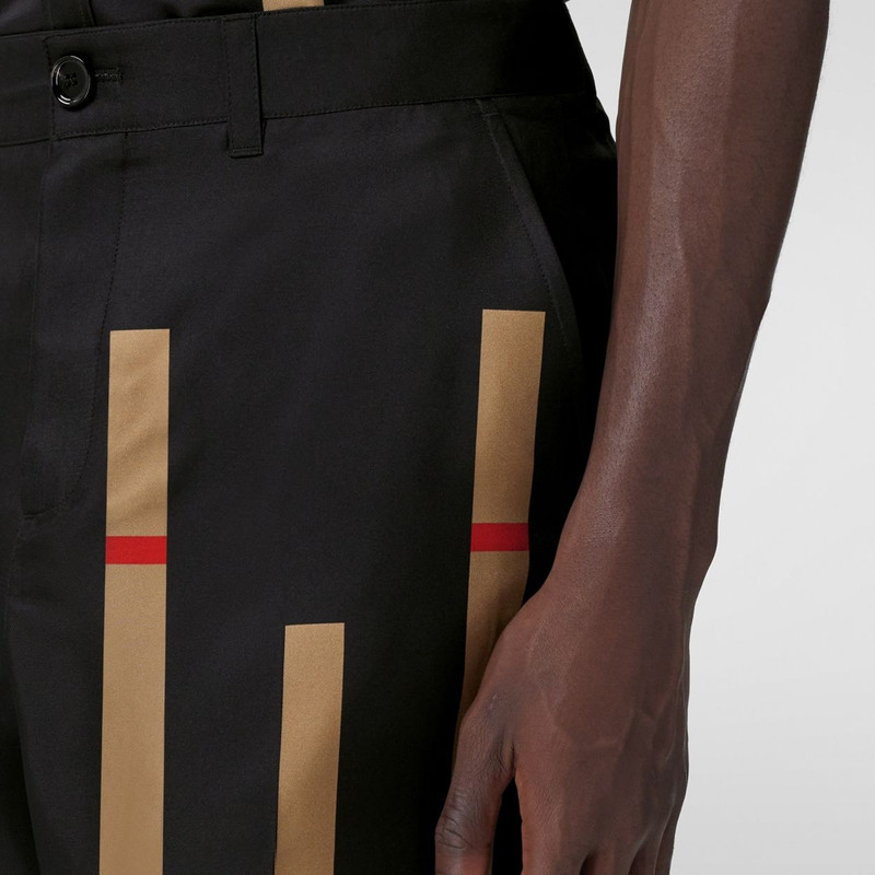 Burberry Sliced Check Silk Tailored Shorts outlook