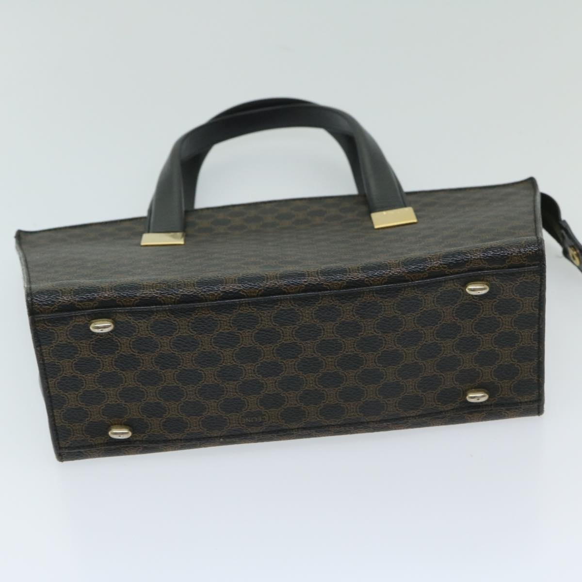 CELINE Macadam Canvas Hand Bag Pvc Black - 5