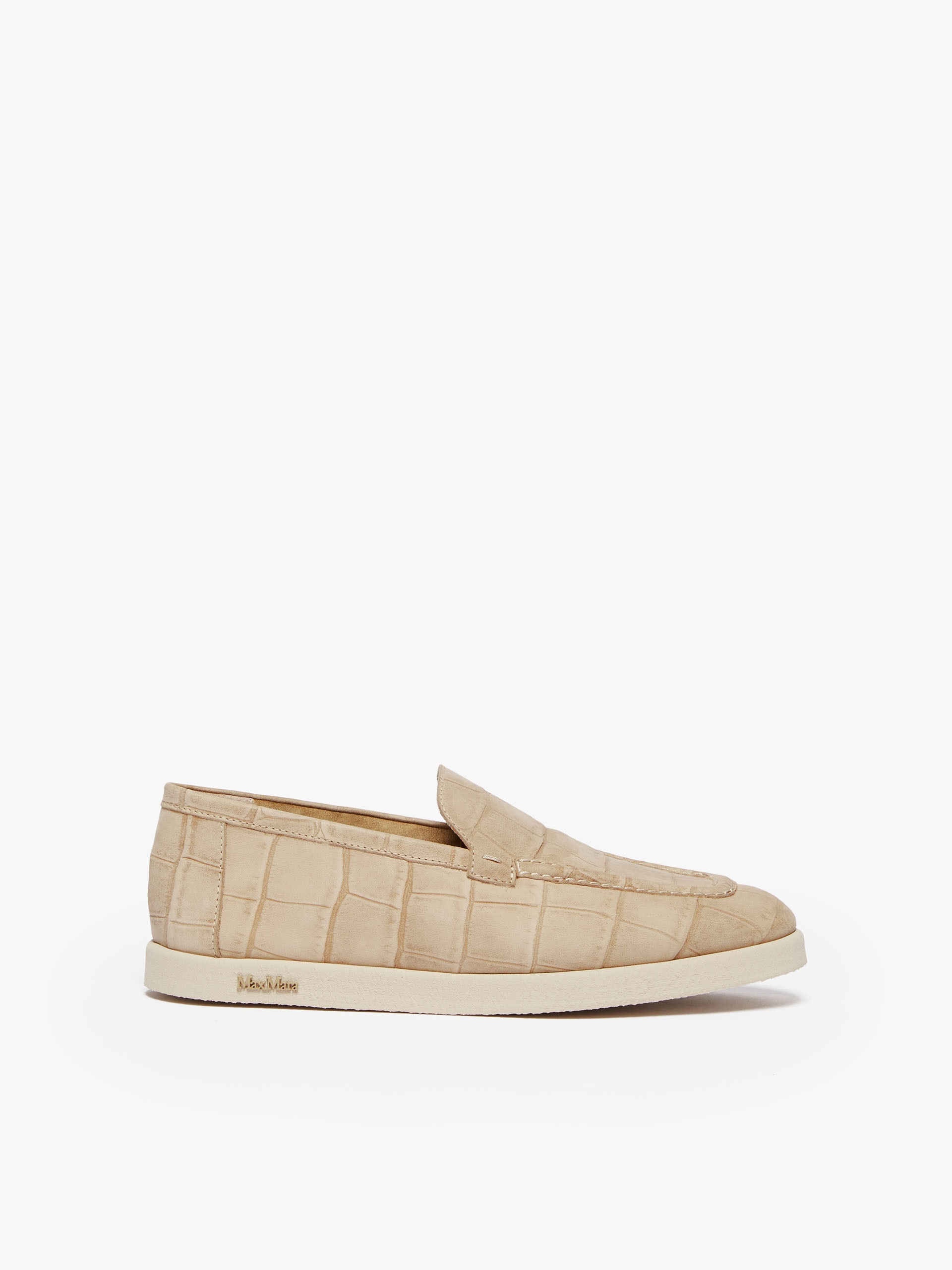 SOFTLOAFER Crocodile-embossed leather loafers - 1