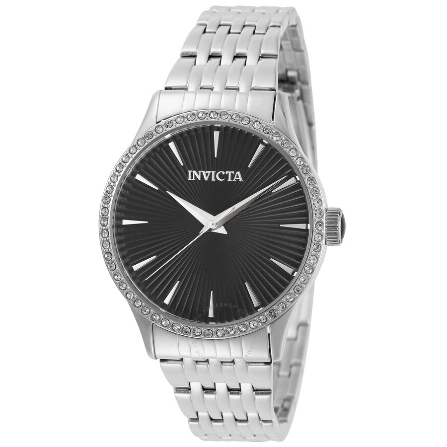 Invicta - Invicta Angel Quartz Crystal Black Dial Ladies Watch 31946 - 1