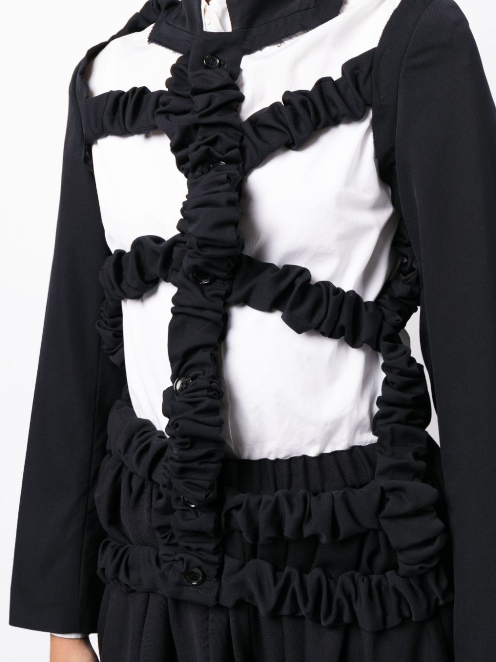 cut-out detail buttoned jacket - 5