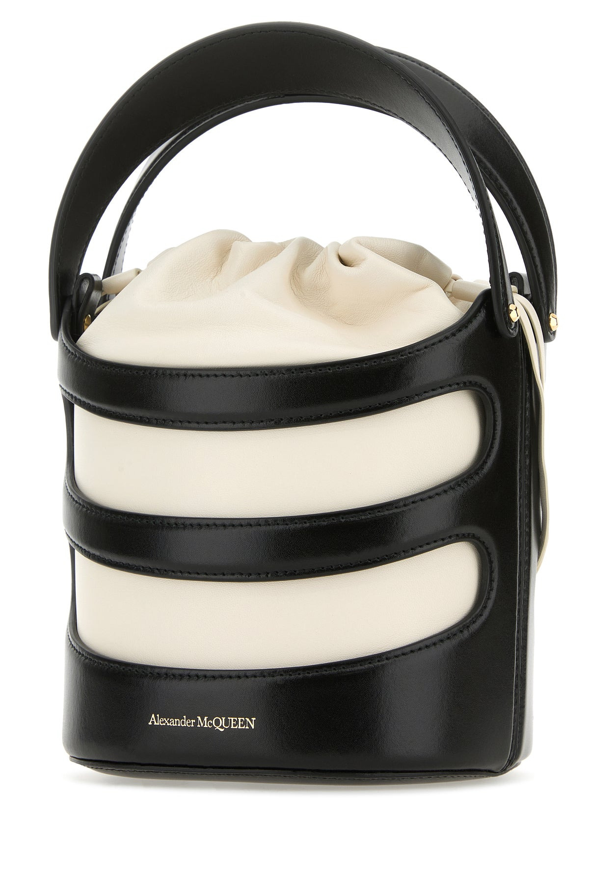 Two-tone leather The Rise bucket bag - 2