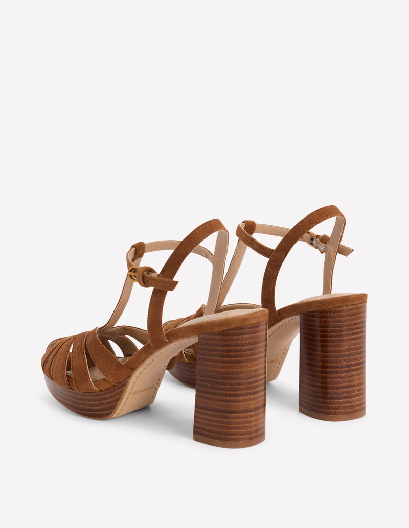 Platform Cage Sandal-Tan 5