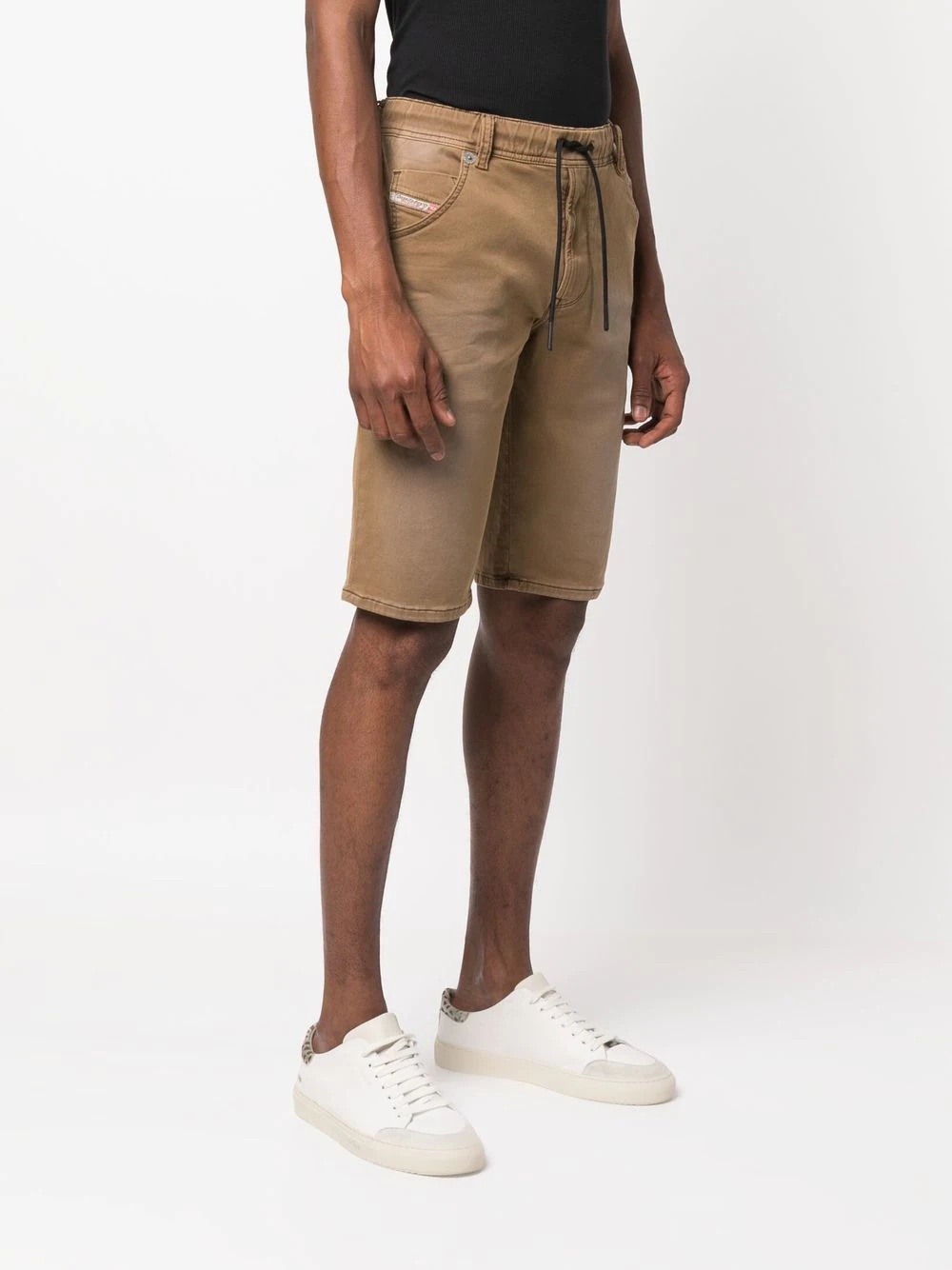 drawstring-waist slim-fit shorts - 3