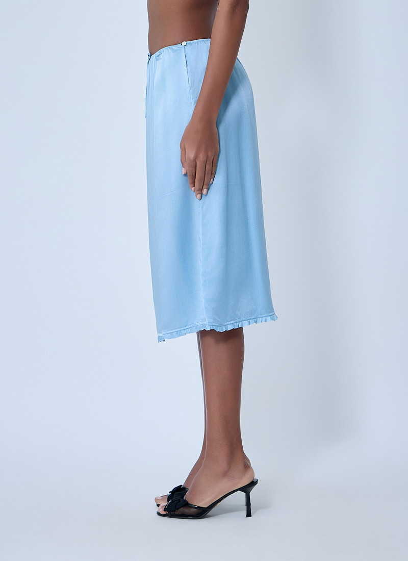Satin Midi Skirt 3