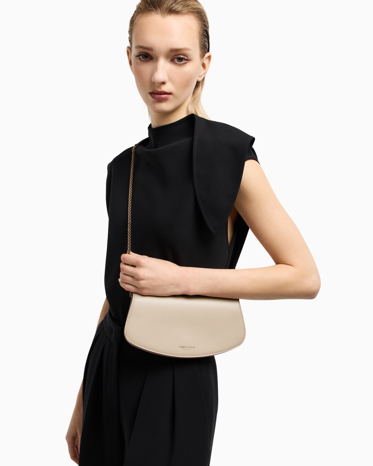 SMALL LEATHER SHOULDER CLUTCH BAG - 7